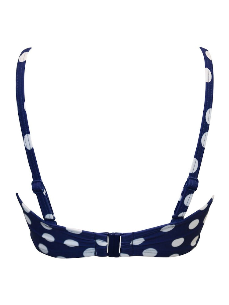 Pour Moi Navy/White Strapless Santa Monica Bikini Top - Image 4 of 4 Pour Moi Navy/White Strapless Santa Monica Bikini Top - Image 4 of 4