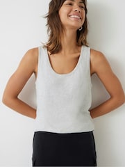 Hush Grey Cotton Slub Tank Top - Image 4 of 5