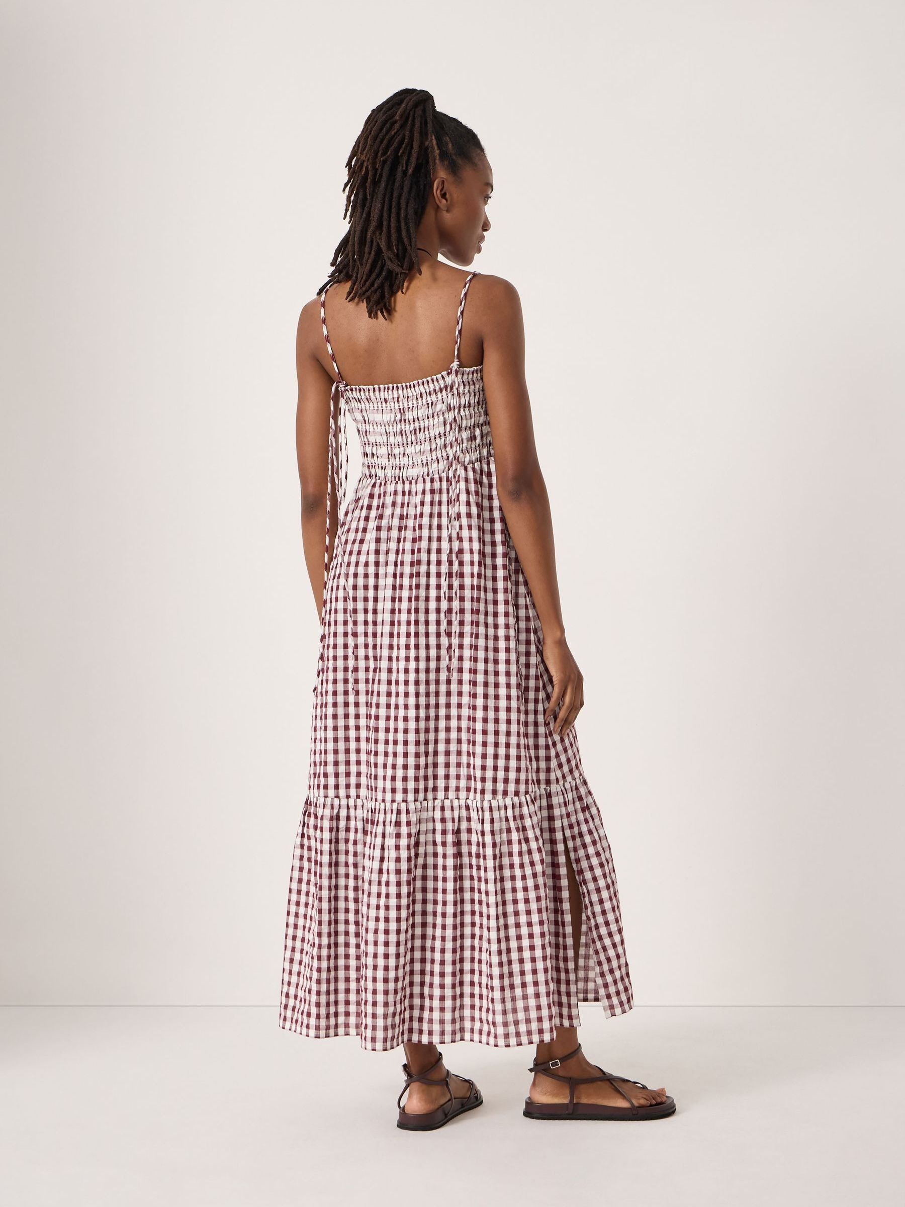 Buy Hush Red Leni Shirred Gingham Beach Dress from the Next UK