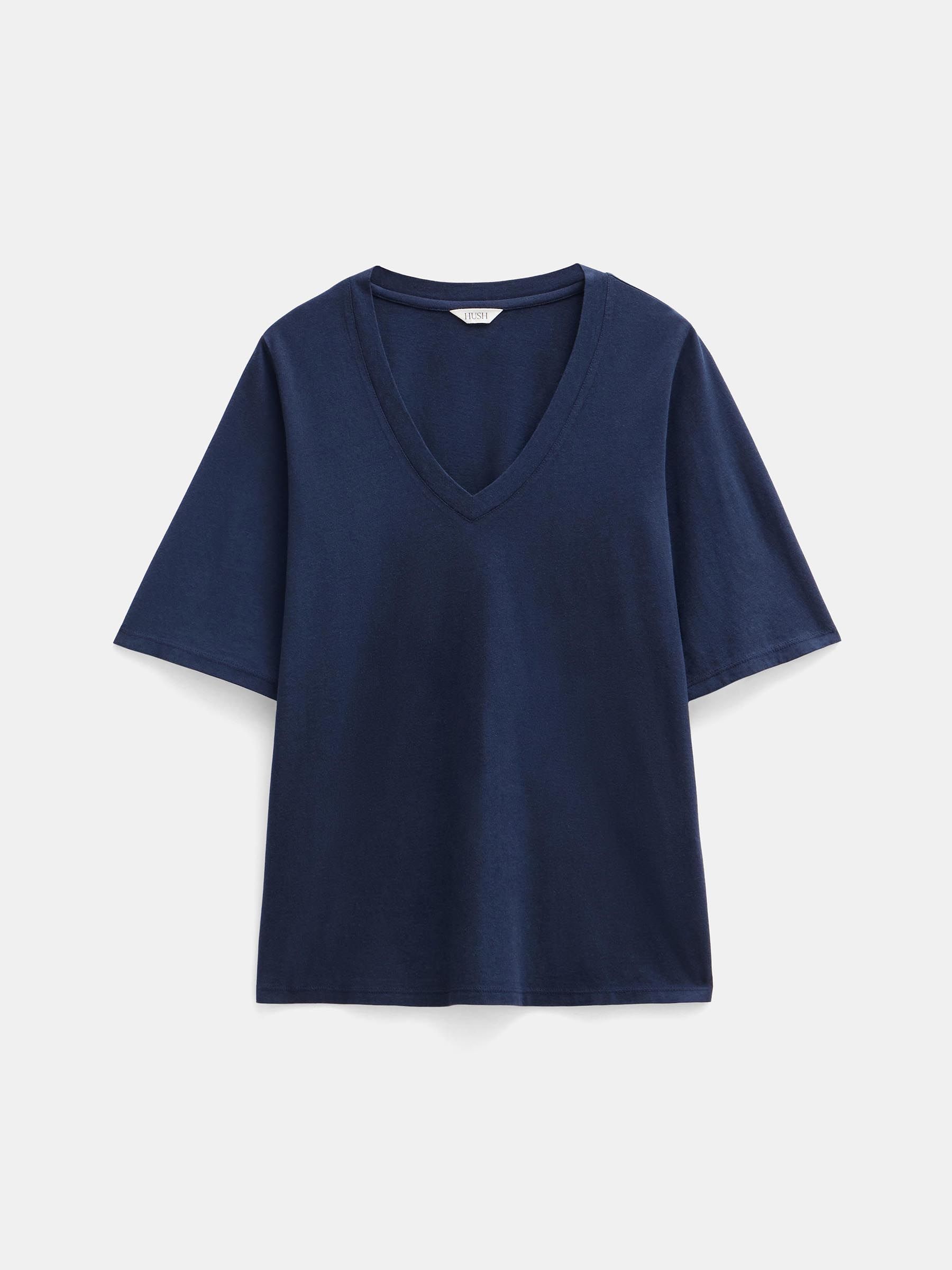 Next：日本 ブルー - Hush Reece Vネック ドレープ Tシャツ from Next