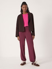 Hush Red Amelia Bubble Hem Trousers - Image 2 of 5