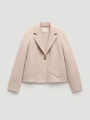 Hush Pink Mina Pure Wool Double Faced Blazer - Image 5 of 5