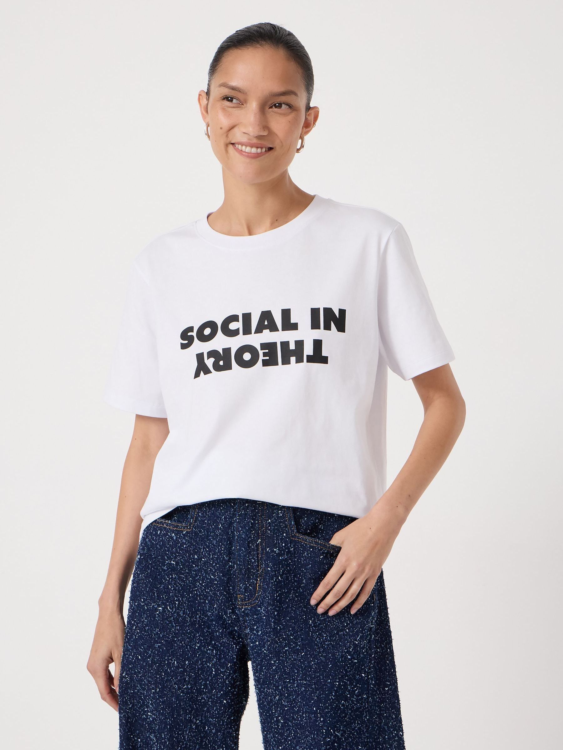Buy Hush White Social In Theory Graphic T-Shirt from the Next UK