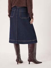 Hush Blue Indie Denim Midi Skirt - Image 3 of 5