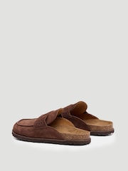 بني داكن - Hush Rune Suede Padded Mules - صورة 3 من 4