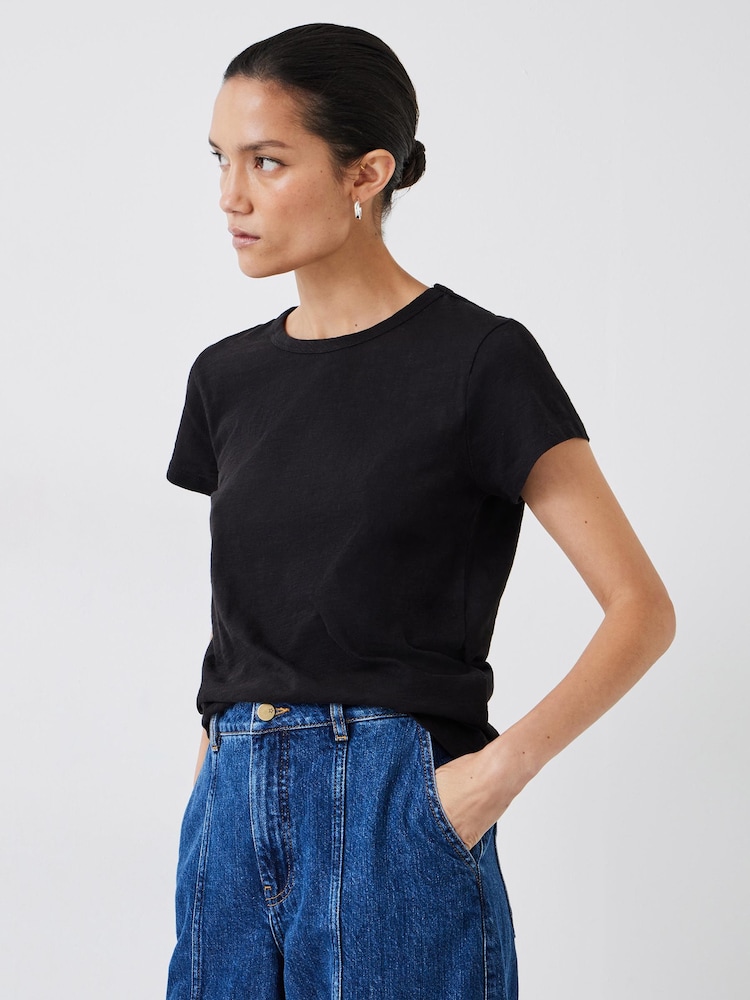 Hush Black Slim Fit Crew T-Shirt - Image 1 of 5