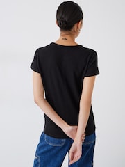 Hush Black Slim Fit Crew T-Shirt - Image 3 of 5