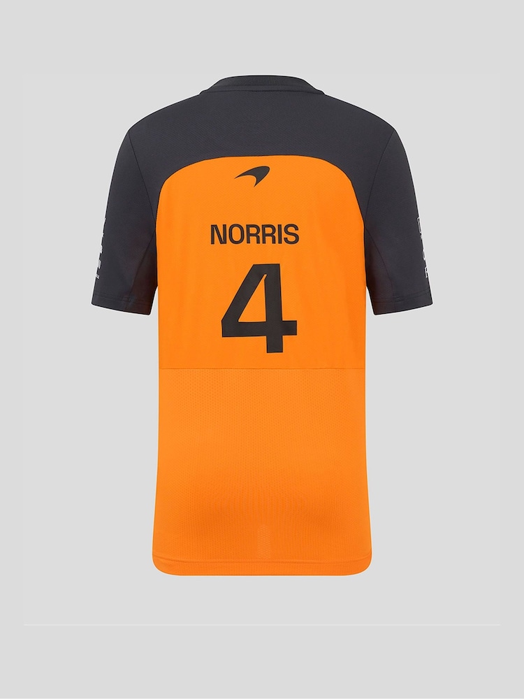 Castore Orange Kids Official Lando Norris McLaren F1 Team T-Shirt - Image 2 of 6