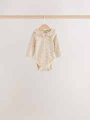 Red Ditsy Floral Baby Long Sleeve Frill Bodysuits 4 Pack (0mths-2yrs) - Image 7 of 9