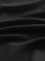 Black Soft Touch Slinky V-Neck Ruched Short Sleeve Top - Image 6 of 7