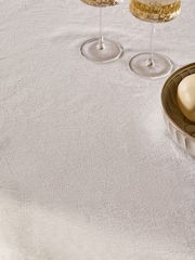 White Washed Cotton Table Cloth - Image 3 of 4