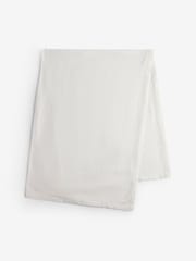 White Washed Cotton Table Cloth - Image 4 of 4