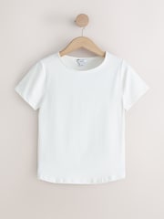 White & Brown Polka Dot Soft Touch Slinky Crew Neck Short Sleeve T-Shirt - Image 6 of 9