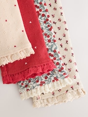 Red Ditsy Floral Baby Leggings 4 Pack (0mths-2yrs) - Image 10 of 10