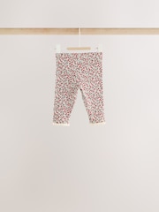 Red Ditsy Floral Baby Leggings 4 Pack (0mths-2yrs) - Image 6 of 10