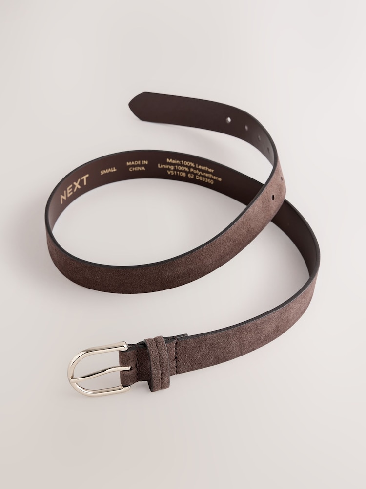 Chocolate Brown Regular Suede Belt - Image 5 of 5