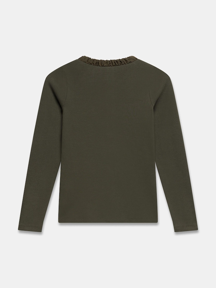 Mint Velvet Green Cotton Blend Long Sleeve Top - Image 8 of 8 Mint Velvet Green Cotton Blend Long Sleeve Top - Image 8 of 8