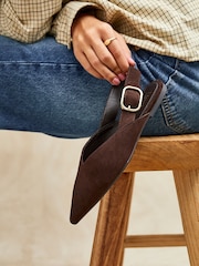 بني - حذاء باليرينا مسطَّح بمقدمة مُدبَّبة عند الأصابع Lorna من Linzi - صورة 1 من 5