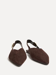 بني - حذاء باليرينا مسطَّح بمقدمة مُدبَّبة عند الأصابع Lorna من Linzi - صورة 3 من 5