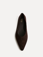 Linzi Brown Candid Wide Fit Point Toe Flat Ballet Pumps - Image 5 of 5