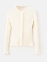 Mango Cream Scallop Edge Cardigan - Image 5 of 6