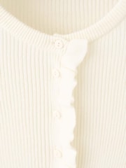 Mango Cream Scallop Edge Cardigan - Image 6 of 6