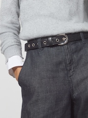 Black Lace Regular PU Belt - Image 2 of 6