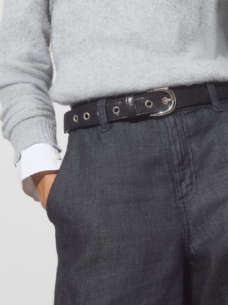 Black Lace Regular PU Belt - Image 2 of 6