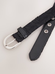 Black Lace Regular PU Belt - Image 5 of 6