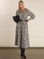 Baukjen Susannah Printed Midi Black Dress - Image 1 of 5