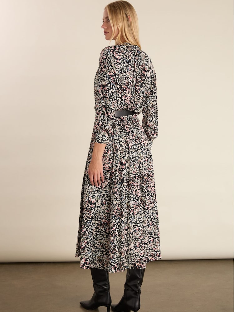 Baukjen Susannah Printed Midi Black Dress - תמונה 2 מתוך 5 Baukjen Susannah Printed Midi Black Dress - תמונה 2 מתוך 5