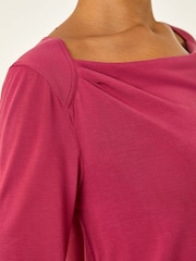 Rojo - Roman Cowl Neck Premium Stretch Top - Imagen 5 de 5