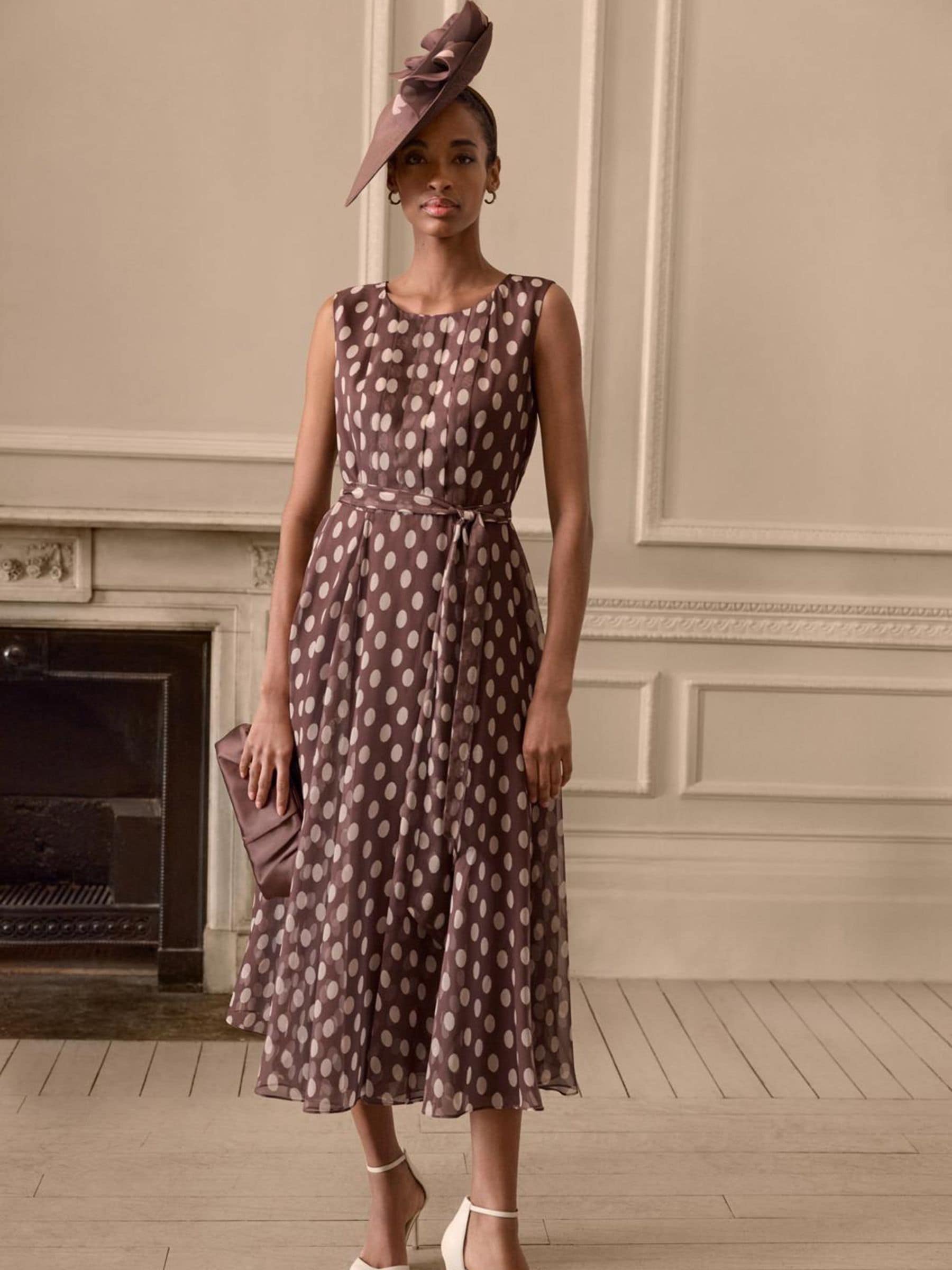 Buy Phase Eight Brown Lucinda Spot Dress from Next USA