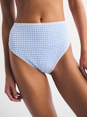 Abercrombie & Fitch Blue High Waisted Bikini Bottom - Image 4 of 5