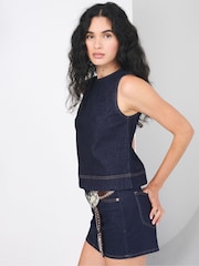 Abercrombie & Fitch Blue Denim Top - Image 4 of 6