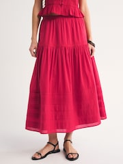 紅色 - Abercrombie & Fitch Embroidery Mini Skirt - 圖片 2/5