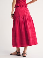 紅色 - Abercrombie & Fitch Embroidery Mini Skirt - 圖片 4/5