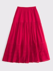 紅色 - Abercrombie & Fitch Embroidery Mini Skirt - 圖片 5/5