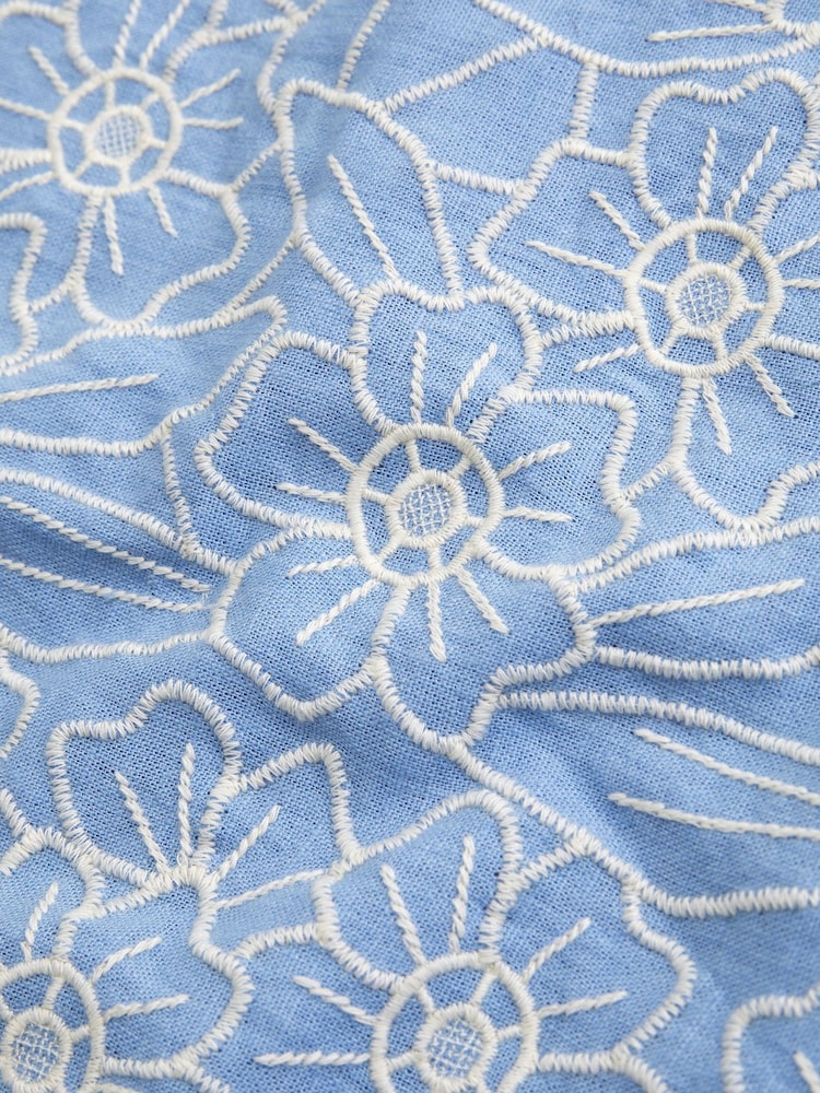 藍色 - Abercrombie & Fitch Embroidery Mini Skirt - 圖片 7/7