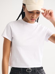 Abercrombie & Fitch White Short Sleeve Skimming T-Shirt - Image 5 of 8