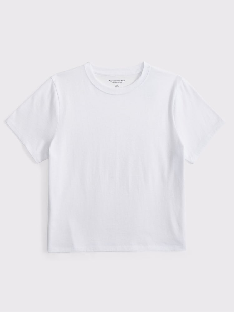 Abercrombie & Fitch White Short Sleeve Skimming T-Shirt - Image 8 of 8