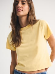 Galben - Abercrombie & Fitch Crew Neck Short Sleeve T-Shirt - Imaginea 5 din 7