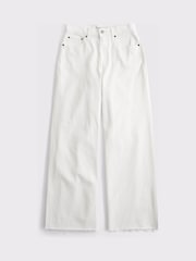 Abercrombie & Fitch White Curve Love High Rise Wide Leg Jeans - Image 1 of 1