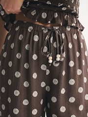 Abercrombie & Fitch Brown Crinkle Pull-On Trousers - Image 5 of 7