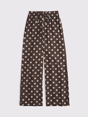 Abercrombie & Fitch Brown Crinkle Pull-On Trousers - Image 6 of 7