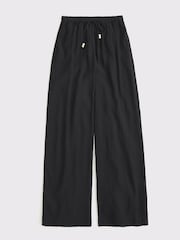 Abercrombie & Fitch Black Crinkle Pull-On Trousers - Image 6 of 7