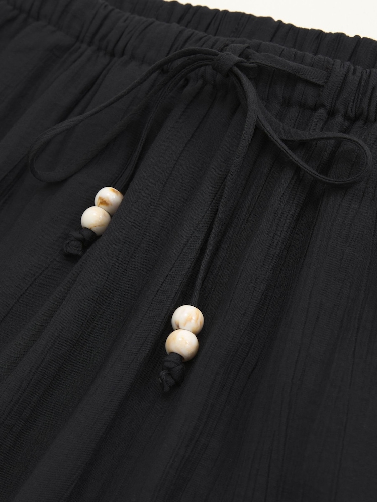 Abercrombie & Fitch Black Crinkle Pull-On Trousers - Image 7 of 7