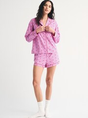 Rosa - Abercrombie & Fitch Cotton Poplin Pyjama Shorts - Bild 4 von 6