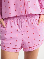 Rosa - Abercrombie & Fitch Cotton Poplin Pyjama Shorts - Bild 5 von 6