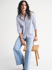 Abercrombie & Fitch Blue Oversized Poplin Shirt - Image 1 of 7